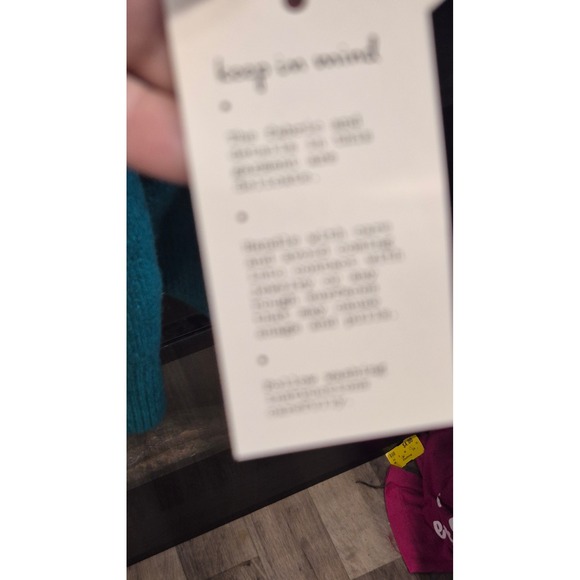 A New Day Womens Ciao Ciao Sequin Graphic Mock Neck Sweater Teal Green XL New - Picture 8 of 11